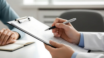 Medical Consultation Concept with Clipboard