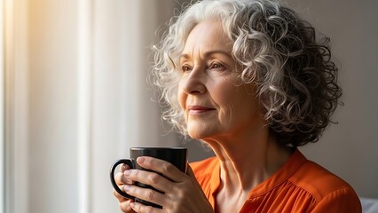 Reflective moment with a cup of coffee