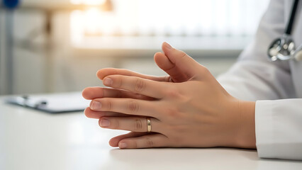 Calm Therapy Environment with Hands on Table
