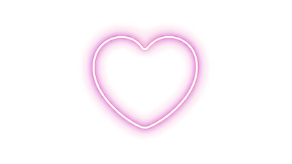 Neon Heart Glow Outline