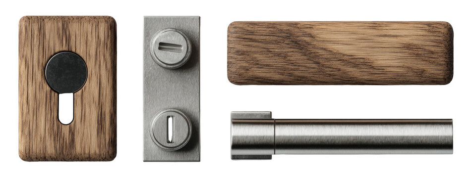 Modern Door Design Elements with Clean Lines and Realistic Textures in 4C Concept