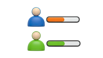 User icons with progress bars