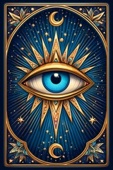 Obraz premium All seeing eye design symbolizing mysticism and spirituality