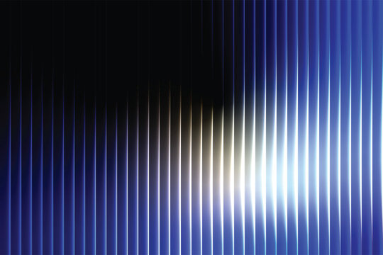 Abstract blue and white vertical lines with dark background and bright light vector
