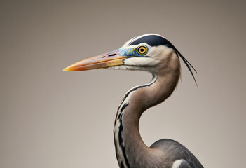 Fototapeta premium Close-up of a wading bird with distinct facial markings