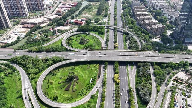 Putian Fujian Aerial Highway Overpass - Urban City Traffic Infrastructure