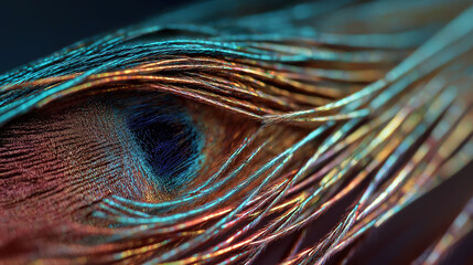 Peacock feather eye macro