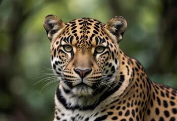 Obraz premium Close-up portrait of a leopard in the wild