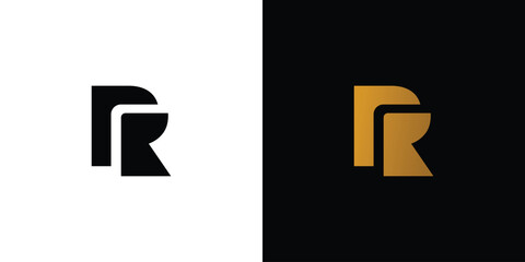 Strong and modern letter R initials logo design