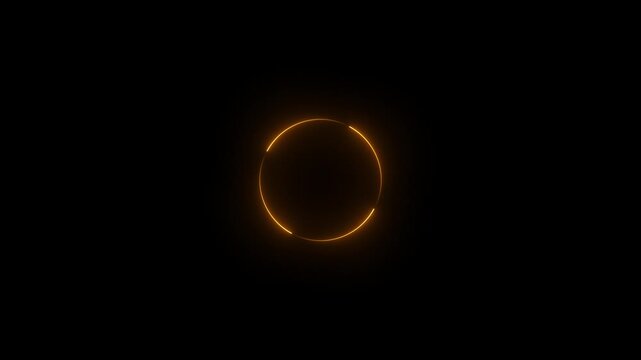 glowing neon circle icon black background
