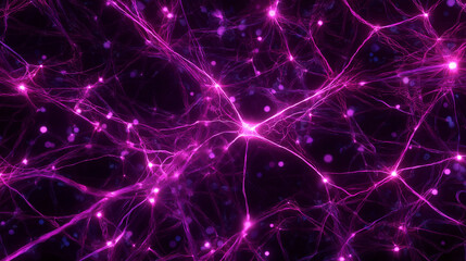 Neural network glowing connections