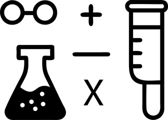 vector illustration of laboratory glassware