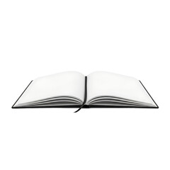 Fototapeta premium An open book with blank pages on a transparent background