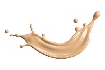 Beige liquid splash isolated isolated on a transparent background
