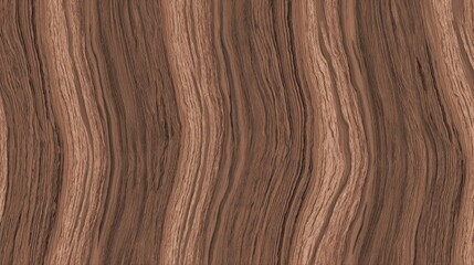 A seamless wood texture with wavy patterns in rich brown tones, ideal for backgrounds and design projects.