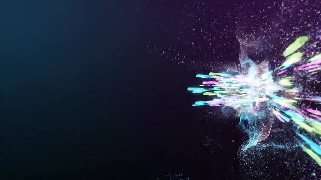 A dynamic burst of colorful light creates an energetic mood, perfect for modern marketing and creative designs.