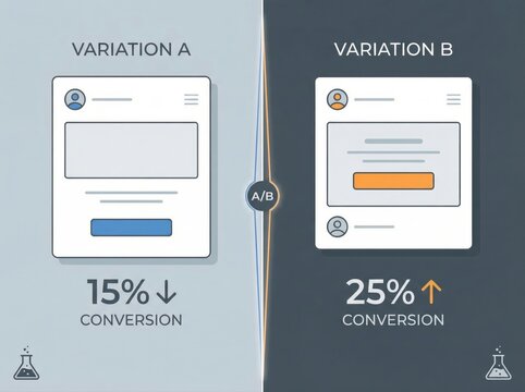 A/B Testing Results Show Differing Conversion Rates with Variation A Experiencing a Decrease of 15 Percent and Variation B Showing an Increase of 25 Percent Expressing Data Driven Insights