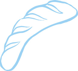 Obraz premium Hand Drawn Baguette Doodle
