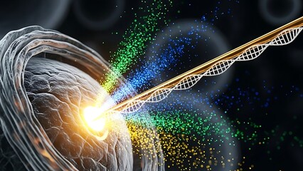 Vibrant Cosmic Energy Burst with Particles.