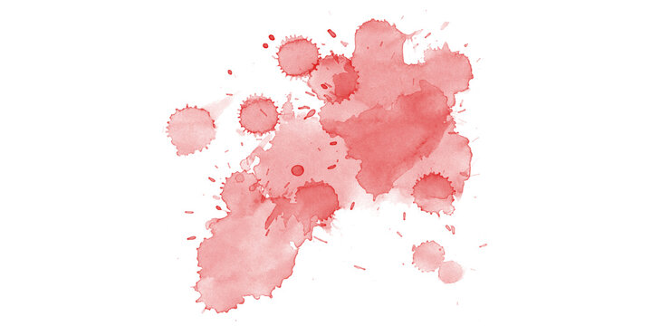 Dramatic dark red blood splatters on stark black Intense Halloween horror crime scene texture for forensic investigation