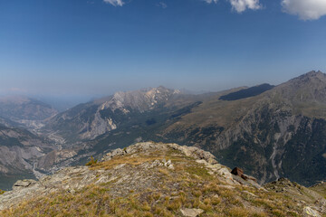 Obraz premium Beautiful alpine landscape in the Maurienne valley near Valmeinier, Savoie , France