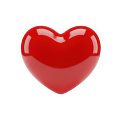 Fototapeta premium 3d red heart icon isolated on transparent background
