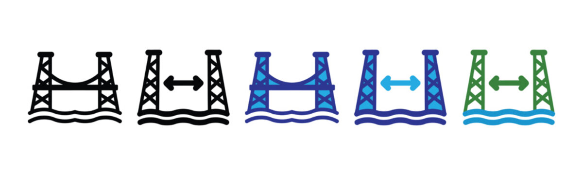 Vector illustration icon collection of various bra types in different colors