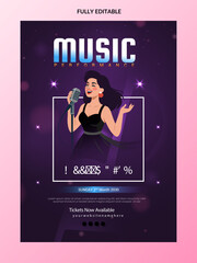 Event poster music flyer template