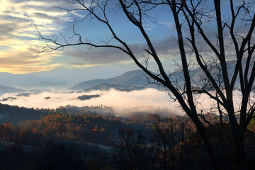 Sunset on the Blue Ridge Mountains, Maggie Valley, North Carolina