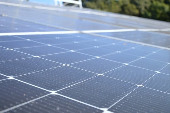 solar panels on a roof