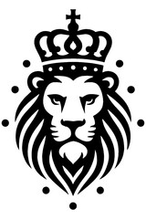 Crowned lion head,
Majestic Lion Crowned Vector Logo