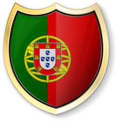 Obraz premium Colorful Portugal National Emblem Badge for Sports and Heritage Events