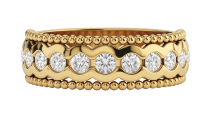 Gold Diamond Ring gold ring jewelry luxury jewelry isolated on a transparent background