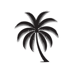 Fototapeta premium Palm tree silhouette (1).eps