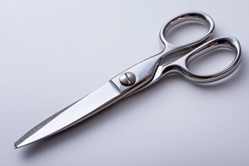 Obraz premium Sharp scissors placed on a white background
