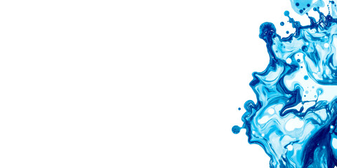blue abstract fluid background with copy space