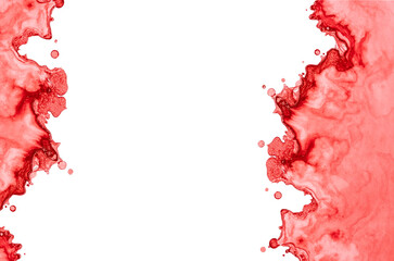 Red abstract watercolor background with flowing edges and copy space.marketing campaigns, event posters, editorial design, branding, modern presentations, invitations, and expressive graphic layouts.
