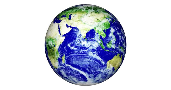 Starry sky with night earth roteting animated video