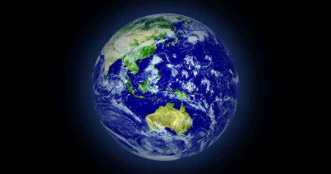 Glowing stars and night earth animated video