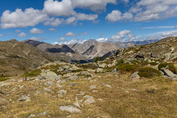 Fototapeta premium Mountain view in the Cerces massif near Col du Granon , Hautes-Alpes , France
