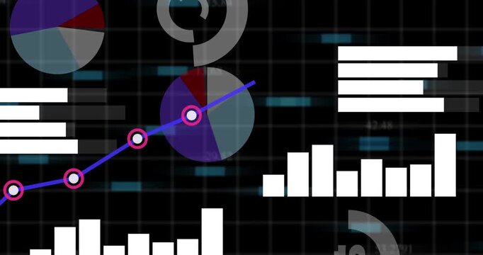 Stock market chart animation video