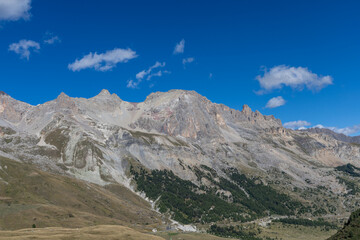 Fototapeta premium Mountain pass scenery at Col du Galibier in the French Alps
