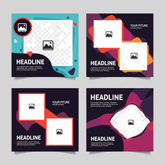 Corporate identity template with business card and banner