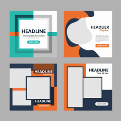 Modern banner business card template