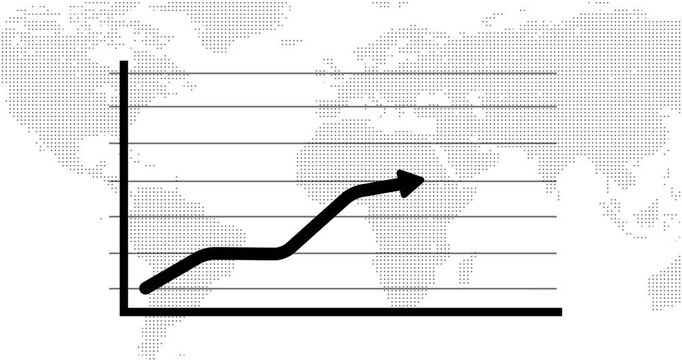 Marketing profit and loss graph animation showcasing business growth