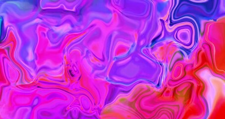 Abstract fluid paint flow animation bright color