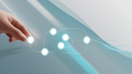 abstract technology background with glowing lines