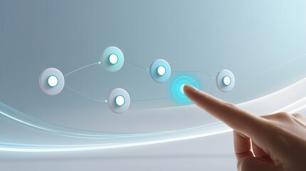 abstract technology background with glowing lines