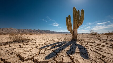 Hot Summer Nature Scene in Wasteland