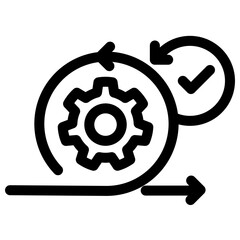 Obraz premium Agile and teamwork symbol - Agile, teamwork and project management icon symbol